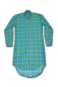 Shirt Dress Checkered Green/Yellow ( Long Sleeve )