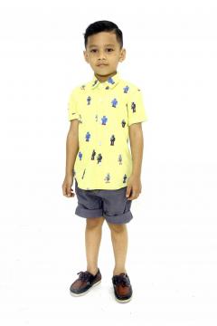 Kids Tailored Printed Shirt Toy Robot