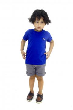 Kids Classic Plain T-Shirt Blue