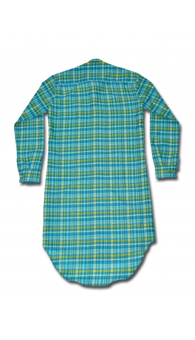 Shirt Dress Checkered Green/Yellow ( Long Sleeve )