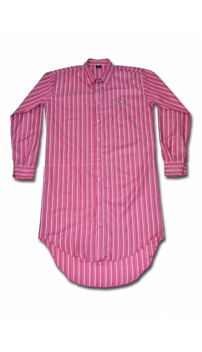 Shirt Dress Stripe Pink/Blue ( Long Sleeve )